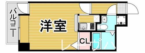 福岡県福岡市中央区赤坂1丁目(マンション)の賃貸物件の間取り