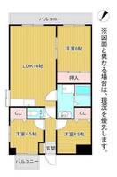 福岡県北九州市八幡東区槻田2丁目(マンション)の賃貸物件の間取り
