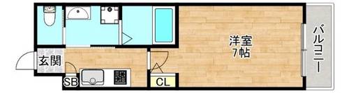 大阪府大阪市生野区桃谷3丁目(アパート)の賃貸物件の間取り