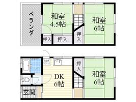 大阪府茨木市太田1丁目(一戸建)の賃貸物件の間取り