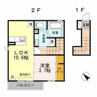 愛知県刈谷市東境町新池(アパート)の賃貸物件の間取り