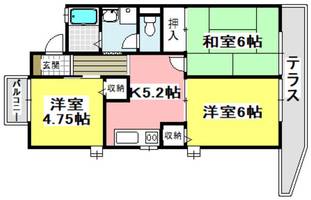 モンテサイドハイツB棟103の間取り