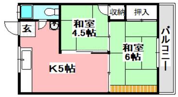 太陽ハイツ403の間取り