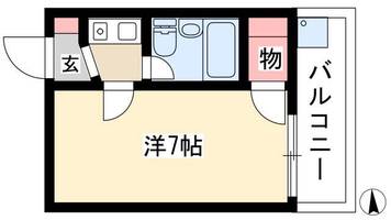 レオパレス小田井0203の間取り