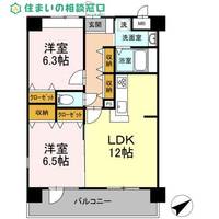 愛知県岡崎市柱6丁目(マンション)の賃貸物件の間取り
