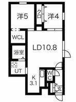 北海道札幌市豊平区月寒東一条2丁目(マンション)の賃貸物件の間取り