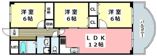グランド赤坂305の間取り