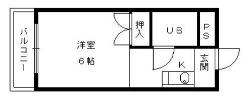 京都府京都市中京区聚楽廻西町(マンション)の賃貸物件202の間取り