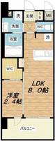 セレニテ阿波座ミラクの間取り
