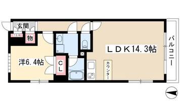 レジディア久屋大通Ⅱの間取り