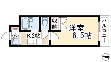 シャトル船原2Cの間取り