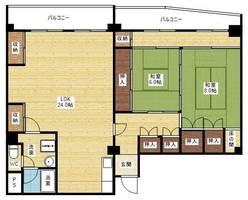 エバービューハイツの間取り