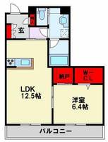 福岡県北九州市八幡東区西本町1丁目(マンション)の賃貸物件の間取り