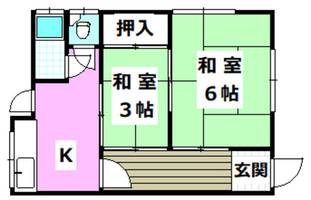 北別府町貸家1Fの間取り