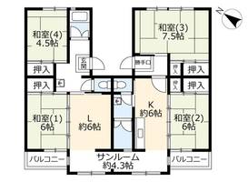 UR花山東0070501の間取り