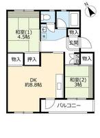 UR平城第二0350403の間取り