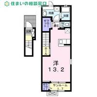 愛知県西尾市楠村町三在(アパート)の賃貸物件の間取り