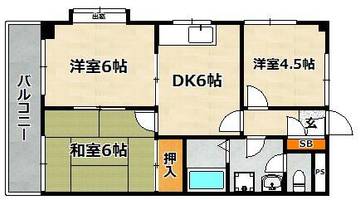 シャロン長田102の間取り