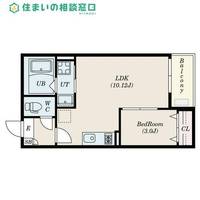 愛知県額田郡幸田町大字菱池字池端(アパート)の賃貸物件の間取り