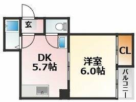 大阪府大阪市東淀川区菅原4丁目(マンション)の賃貸物件の間取り