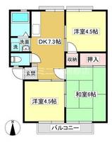 サンシティ三谷B棟202の間取り