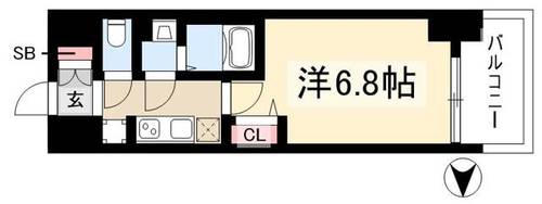 プレサンス名古屋駅ゲートの間取り