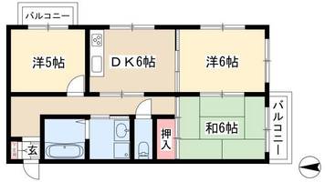 ロイヤルハイツ日和マンション302の間取り