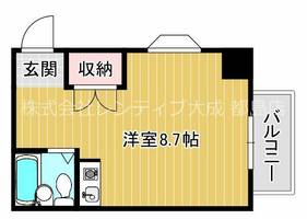 大阪府大阪市都島区大東町1丁目(マンション)の賃貸物件の間取り