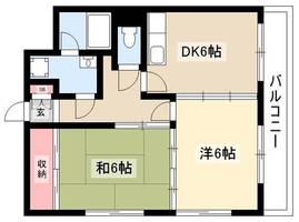 第二加納ハイツ502の間取り