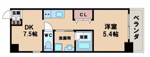 クレンツロジェ天王寺南の間取り