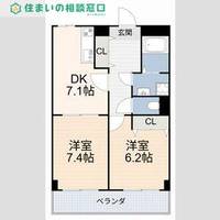 愛知県碧南市城山町2丁目(マンション)の賃貸物件の間取り
