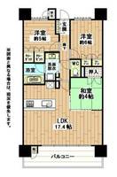 福岡県北九州市八幡東区桃園1丁目(マンション)の賃貸物件の間取り