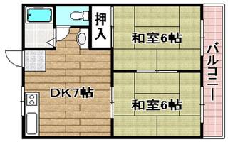 レジデンス西田A棟202の間取り