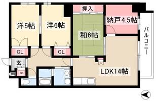 ヴィアーレマルフク南館103の間取り