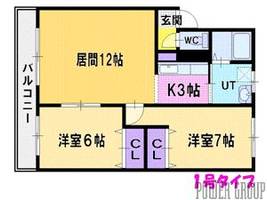 パレスエベツの間取り