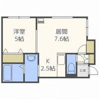 北海道札幌市中央区南二条西12丁目(マンション)の賃貸物件の間取り