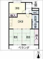 メルローズ2号館202の間取り