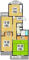 新檜尾台団地29号棟の間取り