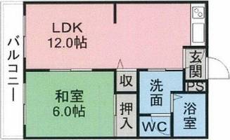 セルシオン草刈1Aの間取り