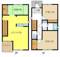 愛知県名古屋市中川区長須賀2丁目(一戸建)の賃貸物件の間取り