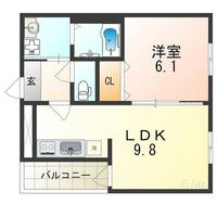 大阪府泉大津市旭町(アパート)の賃貸物件の間取り