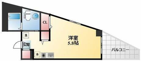大阪府豊中市上新田1丁目(マンション)の賃貸物件201の間取り