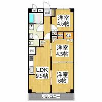 狭山ハウス1号棟の間取り