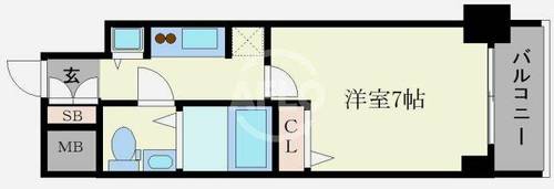 S-RESIDENCE難波Brillerの間取り