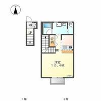 ヴィレッジゆたかⅡ201の間取り