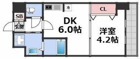 S-RESIDENCE阿波座Westの間取り