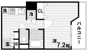 兵庫県神戸市須磨区千守町1丁目(マンション)の賃貸物件の間取り