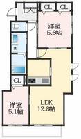 大阪府高石市東羽衣5丁目(マンション)の賃貸物件の間取り