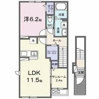 ヒカルサ豊橋柳生川Ⅱの間取り