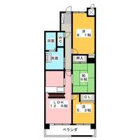 フレスト藤が丘 102号室の間取り
